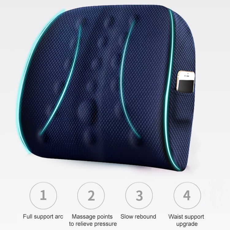 Lumbar Cushion Office Maternity Seat Cushion Car Lumbar Memory Foam Lumbar Pillow,Style: 3D Upgrade Core (Gray)
