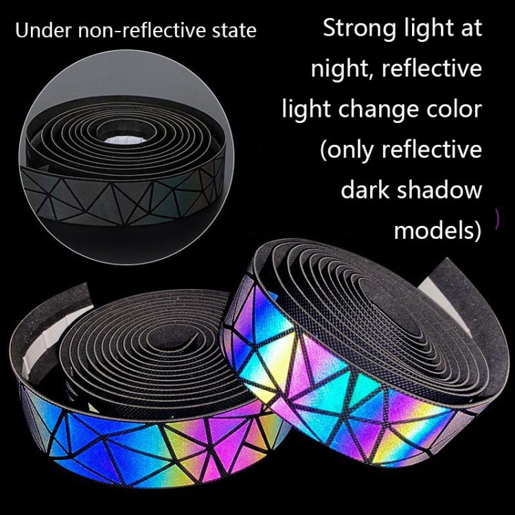 WEST BIKING Bicycle Volorful Handlebar Straps Shock Absorption PU Non-Slip Handlebar Wrap Riding Equipment(Reflective Shadow) - Bicycle Grips by WEST BIKING | Online Shopping South Africa | PMc TechLife | Buy Now Pay Later Mobicred