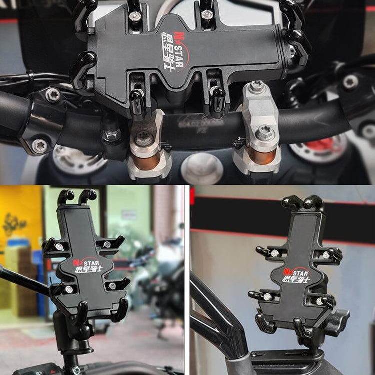 N-STAR NJN001 Motorcycle Bicycle Compatible Mobile Phone Bracket Aluminum Accessories Riding Equipment(With Pump Cover) - free shipping - PMC Jewellery - Order now!