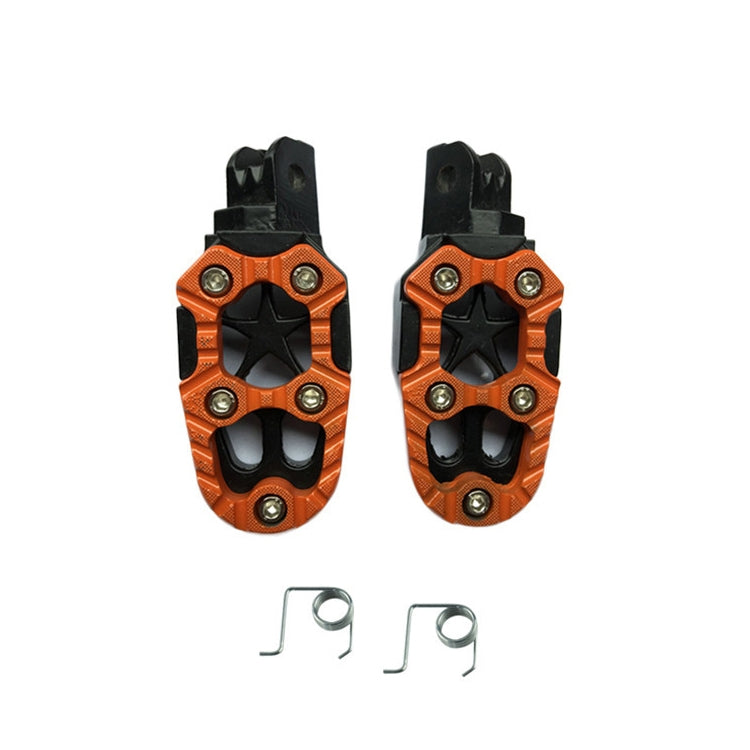 Motorcycle Modified Aluminum Alloy Foot Pedal Accessories(Orange)