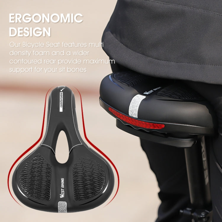 WESTBIKING Mountain Road Bike Reflective Seat Cushion Soft Comfortable Seat Equipment Accessories, Colour: Casual
