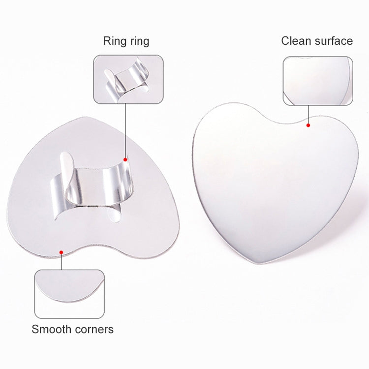 Beauty Makeup Stainless Steel Ring Palette Painted Palette Nail Set, Specification: Large Square