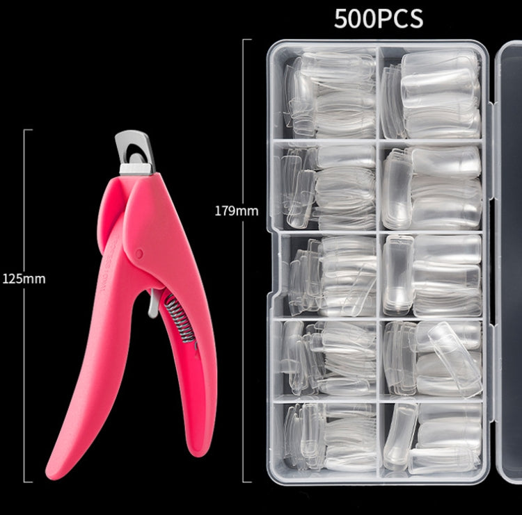 Manicure Tool Set Fingernails Word Cut Set, Specification: Transparent Semi-post