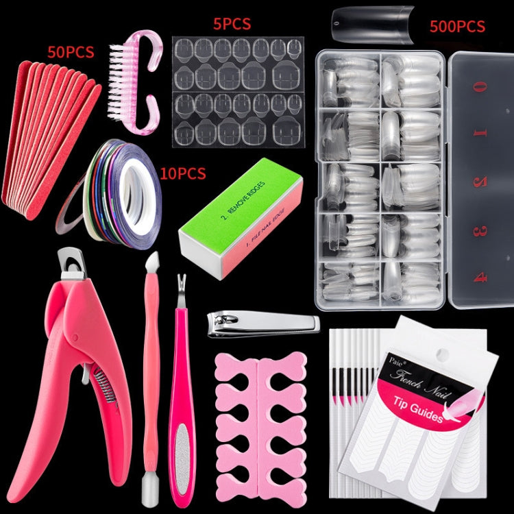 Manicure Tool Set Fingernails Word Cut Set, Specification: Transparent French Large Set