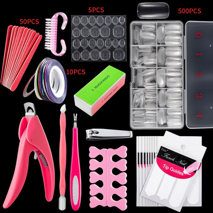 Manicure Tool Set Fingernails Word Cut Set, Specification: Transparent Full Post Large Set