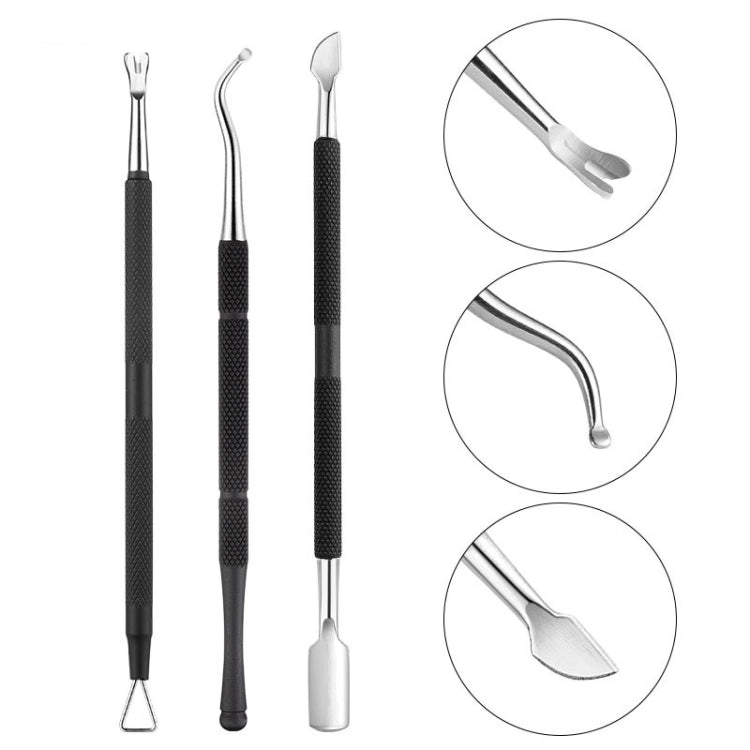 FABIYAN Stainless Steel Dead Skin Shear Steel Push Nail Art Tool Set, Specification: Set 6