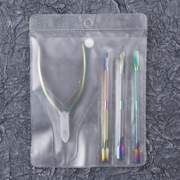 FABIYAN Stainless Steel Dead Skin Shear Steel Push Nail Art Tool Set, Specification: Set 8