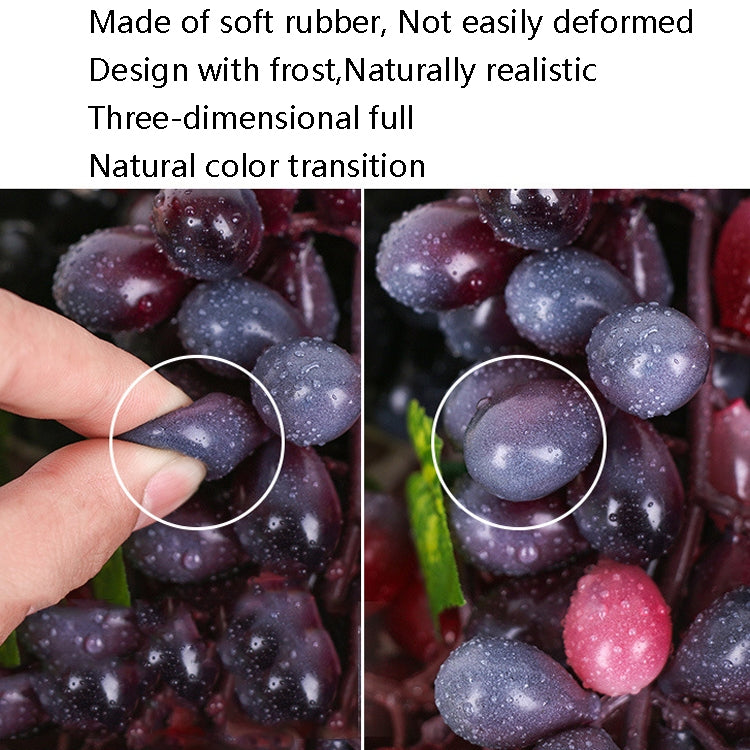 2 Bunches 110 Purple Grapes Simulation Fruit Simulation Grapes PVC with Cream Grape Shoot Props