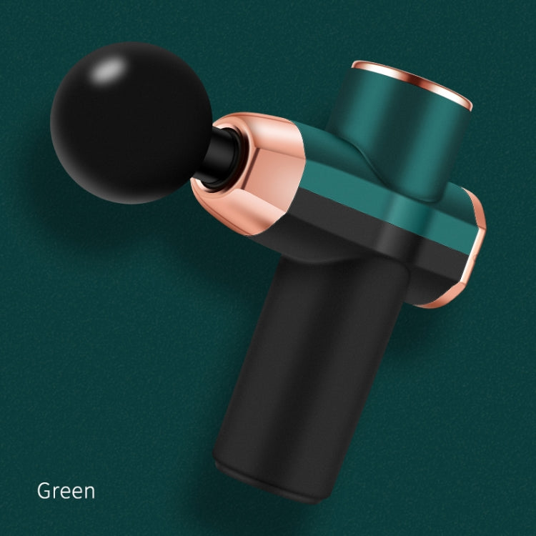 12V Mini Fascia Gun Electrical Muscle Relax Massage Gun(Black Green)