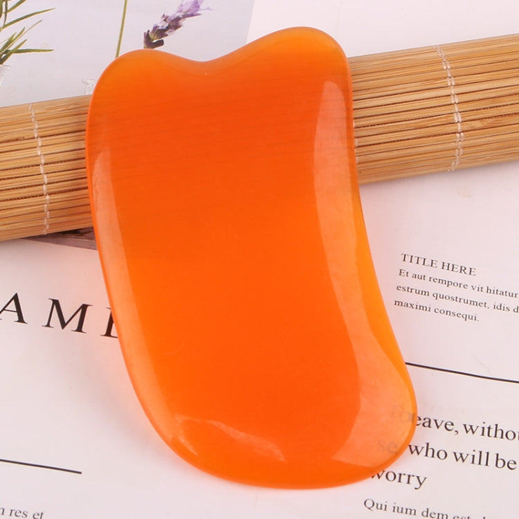 Resin Scraping Sheet Massage Facial Tendon Stick Beauty Salon Shave Board Acupuncture Pen, Color Classification: Resin Yellow Ingot Board