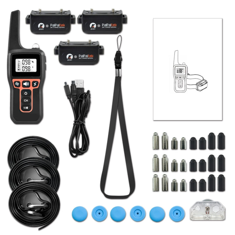 PaiPaitek PD529-3 Remote Control Dog Training Device Voice Control Barking Stopper Electronic Collar Dog Training Device - free shipping - PMC Jewellery - Order now!