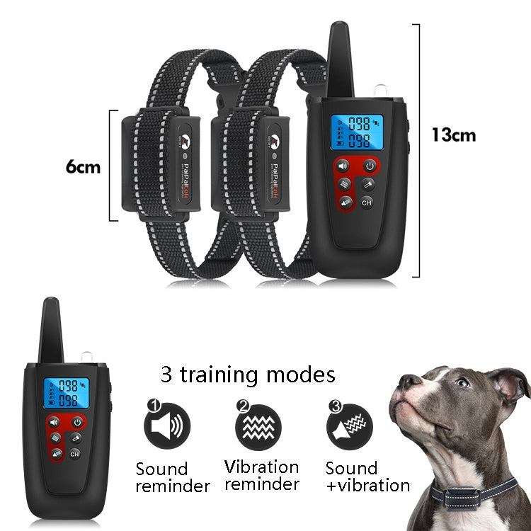 PaiPaitek PD526V-2 1 In 2 100-Speed Sound Vibration Remote Control Training Dog Device Anti-Barking Device Electronic Remote Control Collar - free shipping - PMC Jewellery - Order now!