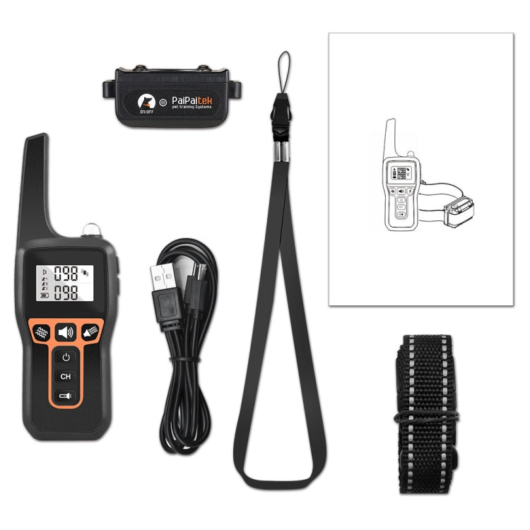 PaiPaitek PD529V-1 Training Dog Anti-Barking Device Vibration Collar 1000M Remote Control Distance Pet Training Supplies - free shipping - PMC Jewellery - Order now!