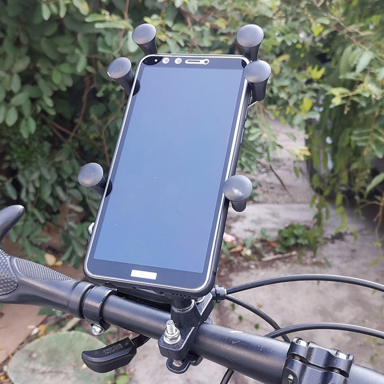Eagle Claws X-Type Six-Claw Metal Mobile Phone Back Clip Bicycle Motorcycle Mobile Phone Holder(Black) - Holder by PMC TechLife | Online Shopping South Africa | PMC TechLife | Buy Now Pay Later Mobicred