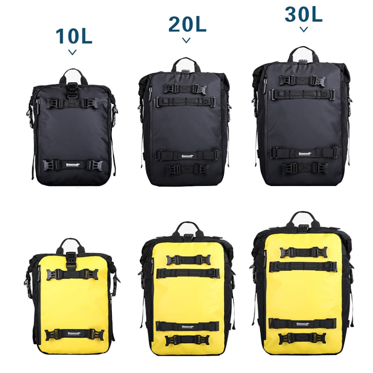 Rhinowalk Multi-Function Motorcycle Rear Seat Bag Combination Rear Shelf Pannier, Colour: Yellow 10L