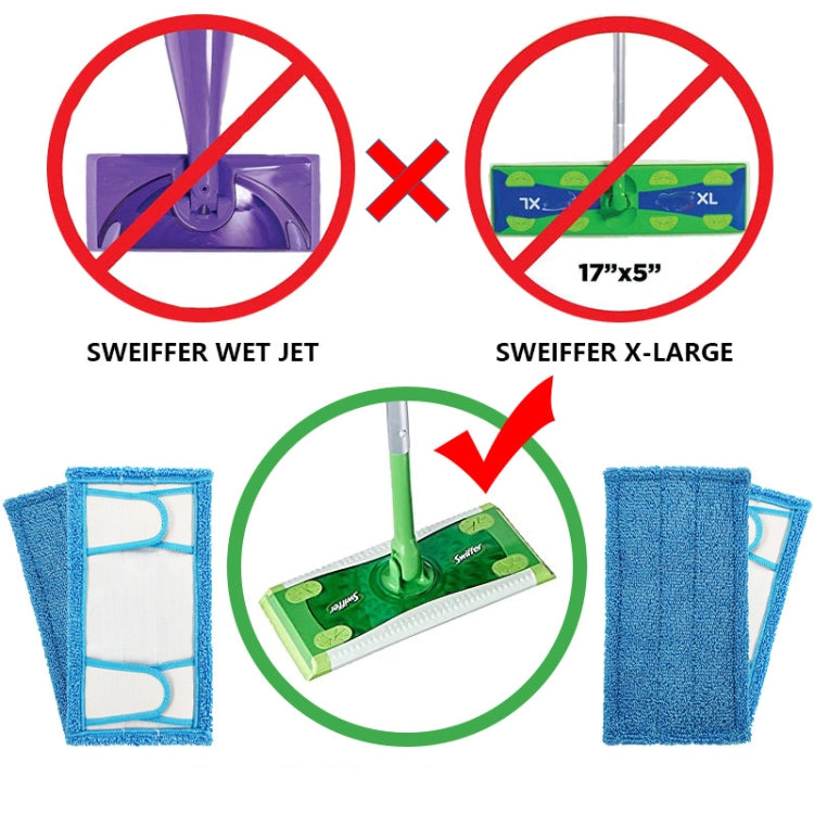 2 PCS Wet And Dry Mop Replacement Cloth Strap Type Mop Head Accessory For Swiffer Sweeper - Other Accessories by PMc TechLife | Online Shopping South Africa | PMc TechLife | Buy Now Pay Later Mobicred