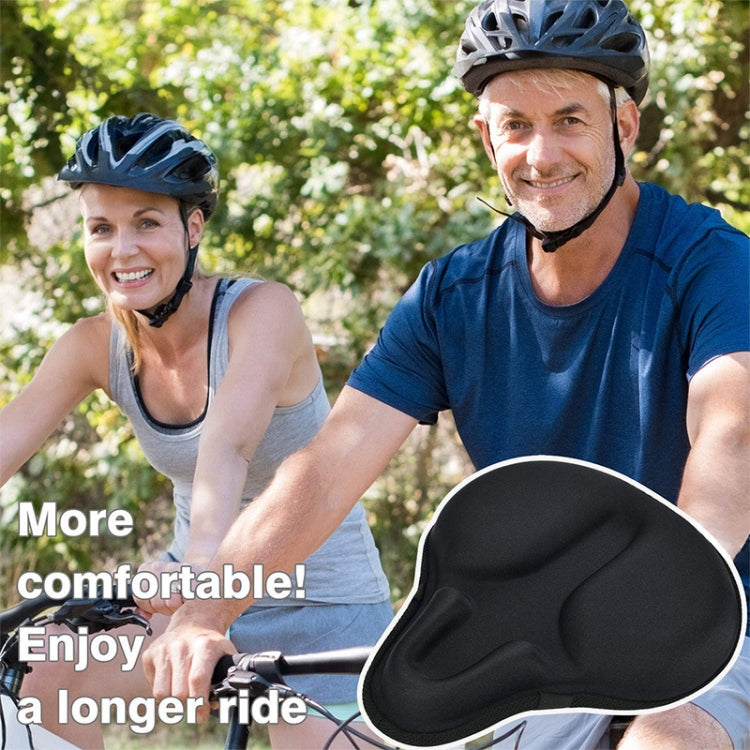 Bicycle Cushion Cover Mountain Bike Road Bike Thickened Silicone Cushion Cover Riding Equipment(Black)