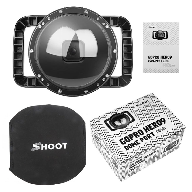 SHOOT XTGP559 Dome Port Underwater Diving Camera Lens Transparent Cover Housing Case For GoPro HERO10 Black / HERO9 Black - free shipping - PMC Jewellery - Order now!