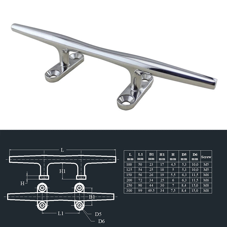 316 Stainless Steel Heavy Round Cable Bolt Yacht Bollard Shofar Pile For Boat, Specification: 100mm 4inch