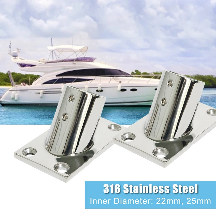 Thicken 316 Stainless Steel 60-Degree Square Tube Base Marine Boat Hardwares, Specifications: 25mm - Marine Accessories & Parts by PMC TechLife | Online Shopping South Africa | PMC TechLife | Buy Now Pay Later Mobicred