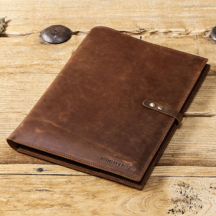 CONTACTS FAMILY CF2002 Retro Crazy Horse Texture Multifunctional Protective Cover Leather Tablet Case for iPad Pro 12.9 2020 / 2021 / 2018(Coffee)