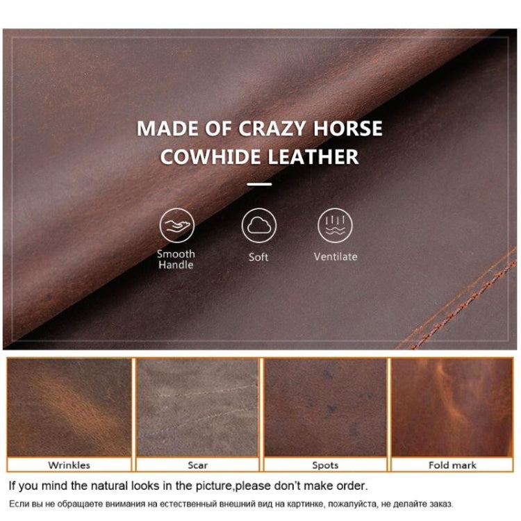 CONTACTS FAMILY CF2002 Retro Crazy Horse Texture Multifunctional Protective Cover Leather Tablet Case for iPad Pro 12.9 2020 / 2021 / 2018(Coffee)
