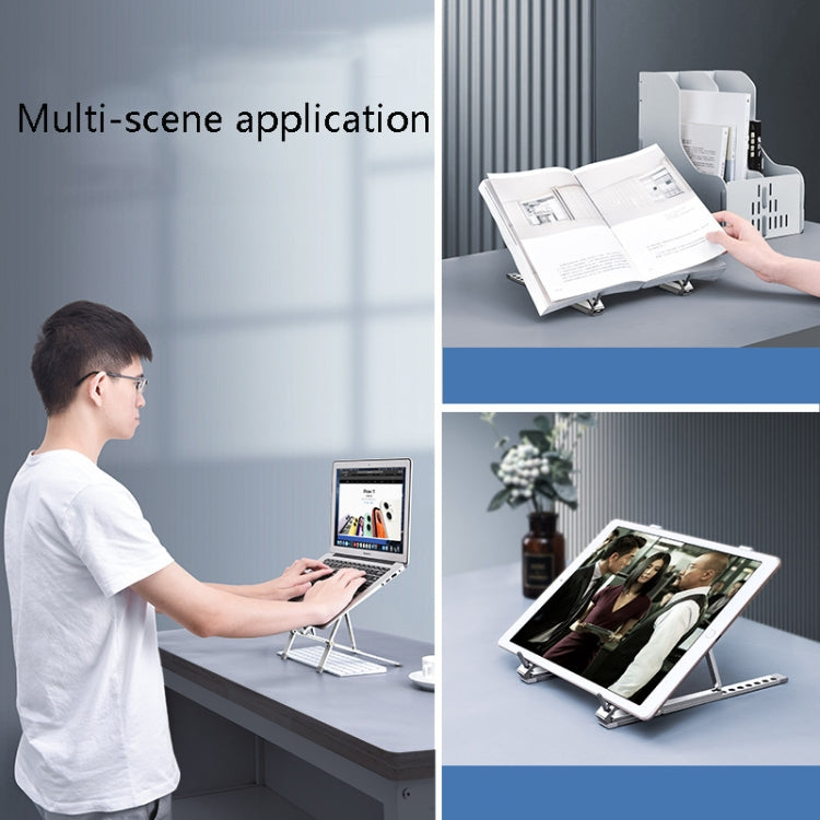 Oatsbasf Z02 Laptop Increasing Cooling Bracket Aluminum Alloy Desktop Adjustable Bracket(Silver)