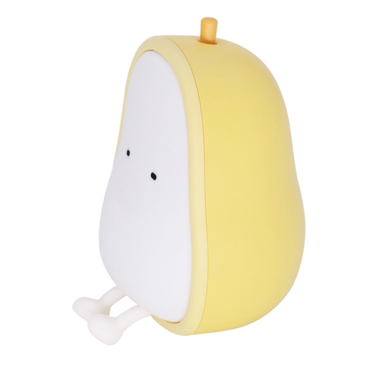 Pear Shape Night Light Silicone Soft Bedroom Warm Light LED Night Light(Warm White Light)