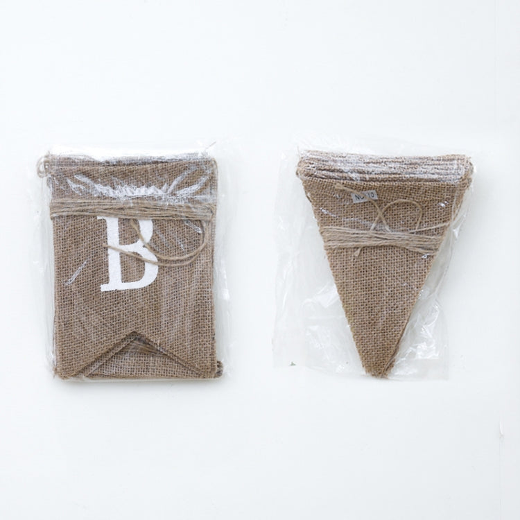 2 PCS Swallowtail Burlap First Birthday Flags Mori Series Party Flags Specification: Burlap Triangle Flag - Holiday Decorations by PMC TechLife | Online Shopping South Africa | PMC TechLife