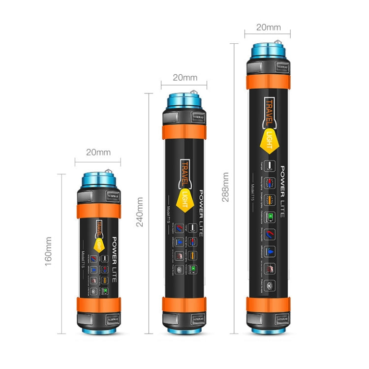 T15 Outdoor LED Camping Light Multi-Function Emergency IP68 Water-resistant Flashlight with Mosquito Repellent / Warning Function