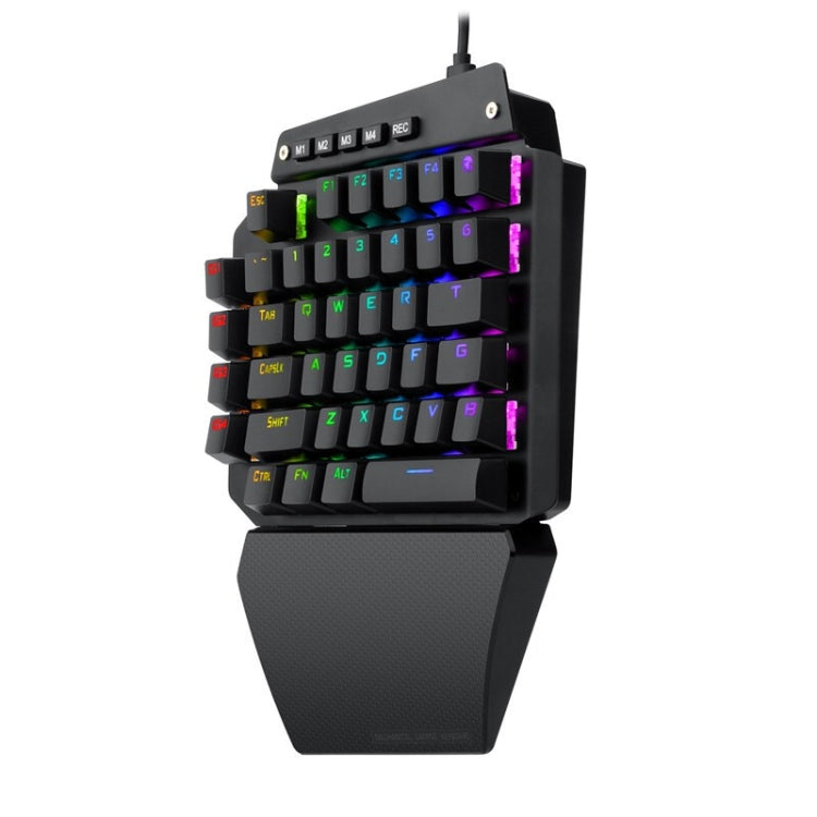 K700 44 Keys RGB Luminous Switchable Axis Gaming One-Handed Keyboard, Cable Length: 1m(Tea Shaft)