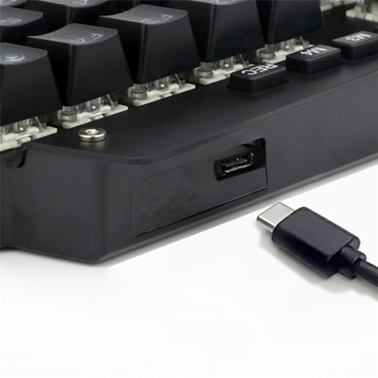 K700 44 Keys RGB Luminous Switchable Axis Gaming One-Handed Keyboard, Cable Length: 1m(Tea Shaft)