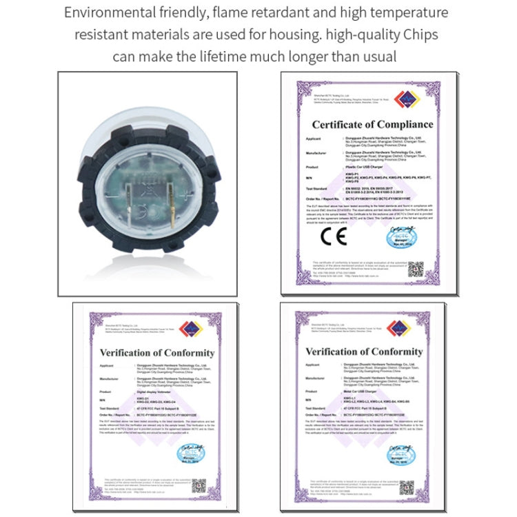 2 In 1 Modified Car Double Digital Voltage Current Table Measuring Instrument(Blue Light)
