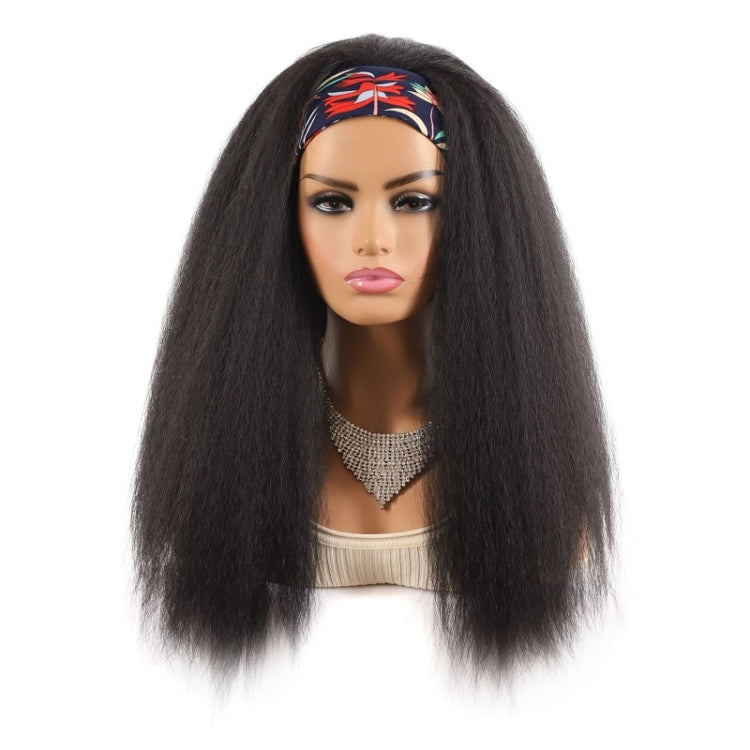 Turban Headband Corn Beard Long Hair Wig Headgear, Color Classification: Flowers 1B # E
