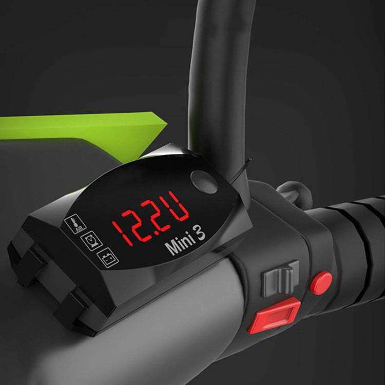 Voltage Clock And Temperature 3 In 1 LED Electronic Meter Large-Screen Digital Display Waterproof And Dustproof Voltmeter(Blue Light) - Electrical Instruments by PMC TechLife | Online Shopping South Africa | PMC TechLife | Buy Now Pay Later Mobicred