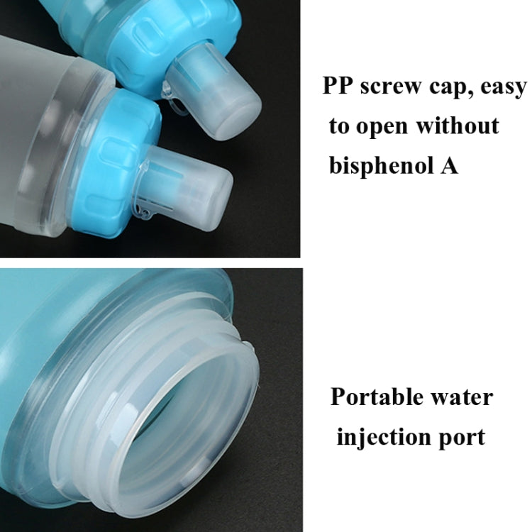 AFISHTOUR TPU Outdoor Sports Soft Water Bag Marathon Water Bottle Folding Water Bag, Capacity: 400ml (Blue) - free shipping - PMC TechLife - Order now!