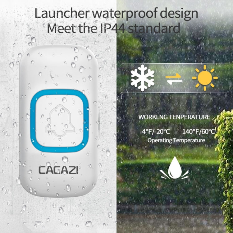 CACAZI V028F Wireless Music Doorbell without Battery, Plug:US Plug(Black) - Wireless Doorbell by CACAZI | Online Shopping South Africa | PMC TechLife | Buy Now Pay Later Mobicred