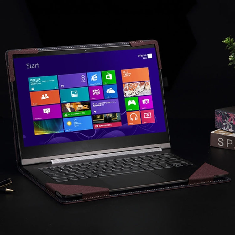 For Samsung Galaxy Book Pro 15.6 inch Leather Laptop Anti-Fall Protective Case With Stand(Wine Red)