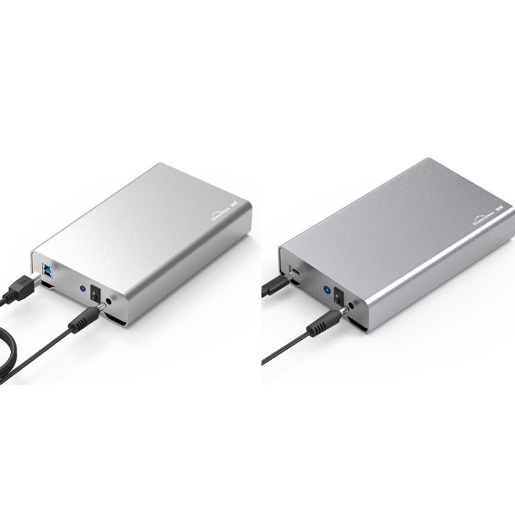 Blueendless U35Q 3.5 Inch Full Metal Mobile Hard Disk Box Type-C/Usb3.0 SATA Serial Desktop PC External Hard Disk Box AU Plug (USB 3.0)