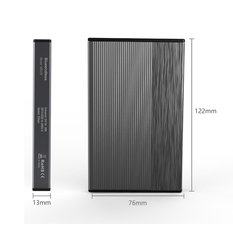 Blueendless 2.5 inch Mobile Hard Disk Box SATA Serial Port USB3.0 Free Tool SSD, Style: MR23G -A Port