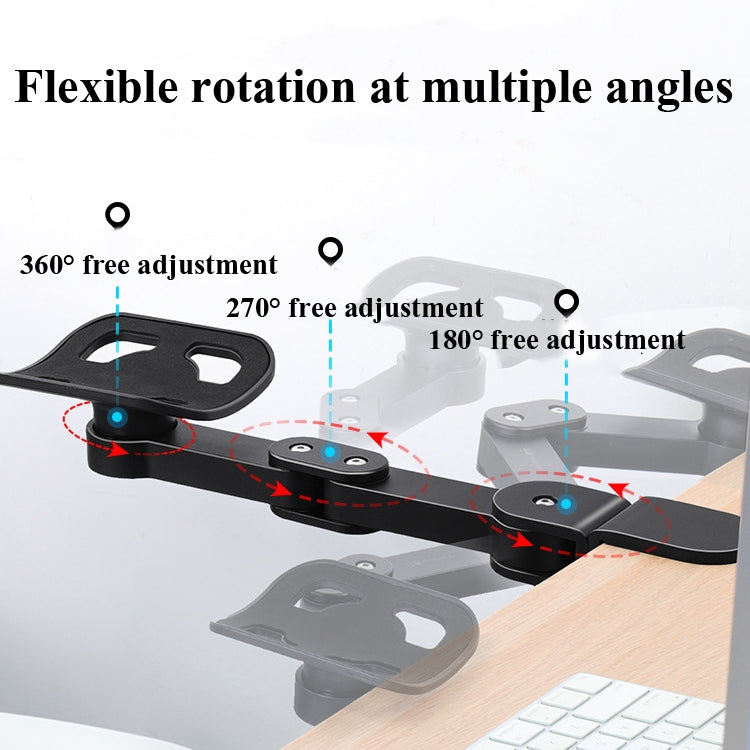 Vaydeer TJ2011 Computer Hand Bracket Mouse Pad Metal Lazy Arm Support Cantilever Wrist Pad(Black) - Other by Vaydeer | Online Shopping South Africa | PMC Jewellery | Buy Now Pay Later Mobicred