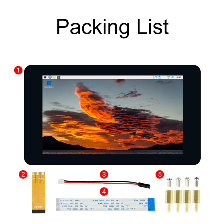 Waveshare 7 inch 800��480 IPS Capacitive Touch Display, DSI Interface, 5-Point Touch without Case - free shipping - PMC TechLife - Order now!