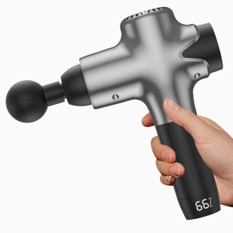 Y8-1 Fitness Massage Fascia Muscle Vibration Massager, Specification: Silver Gray(US Plug)