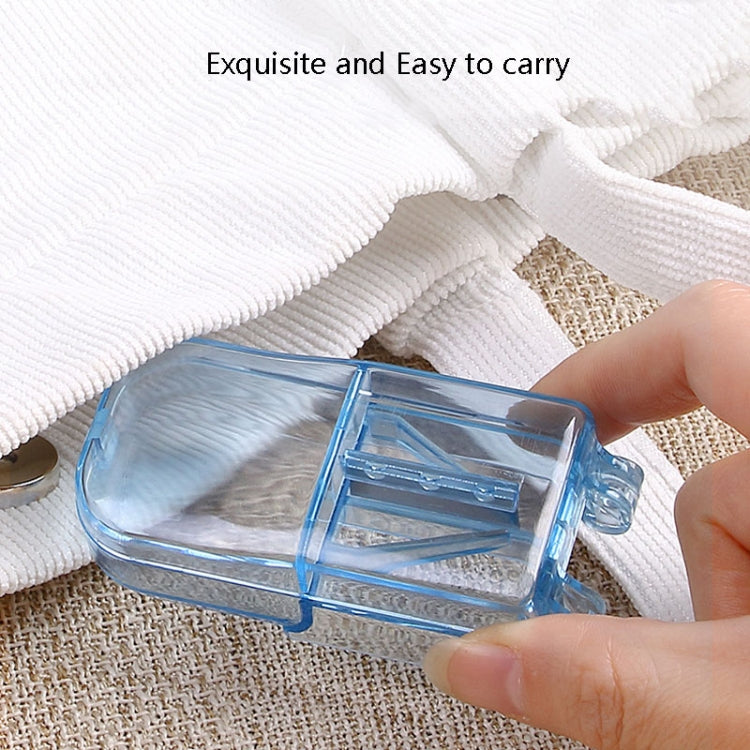 2pcs R8335 Transparent Medicine Cutter Food Grade Plastic Split Cartridge Pill Separator(Black)