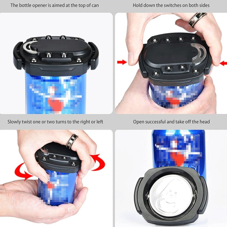 KPQ001 Multi-Function Can Bottle Opener Portable Stainless Steel Beer Screwdriver(Black) - Openers by PMC TechLife | Online Shopping South Africa | PMC TechLife