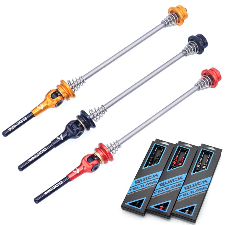 EVERDAWN Mountain Highway Bike Titanium Alloy Axis Quick Removal Rod Front And Rear Rollers Open Flower Drum Fixed Axis Trolley(Golden) - Quick Release by PMC TechLife | Online Shopping South Africa | PMC TechLife | Buy Now Pay Later Mobicred