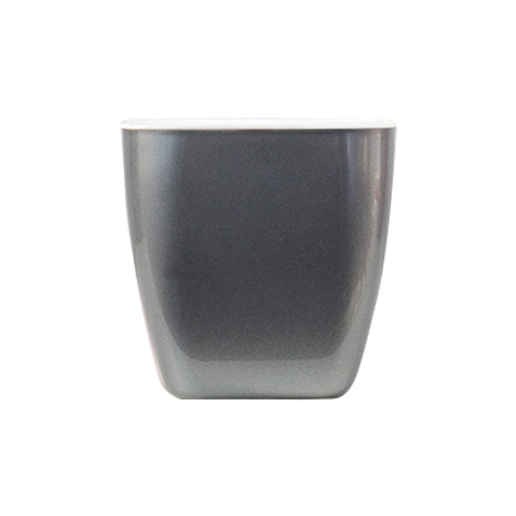 Imitation Metal Colorful Water Storage Plastic Flowerpot, Size: G105 Small Pot(Square Silver Grey)