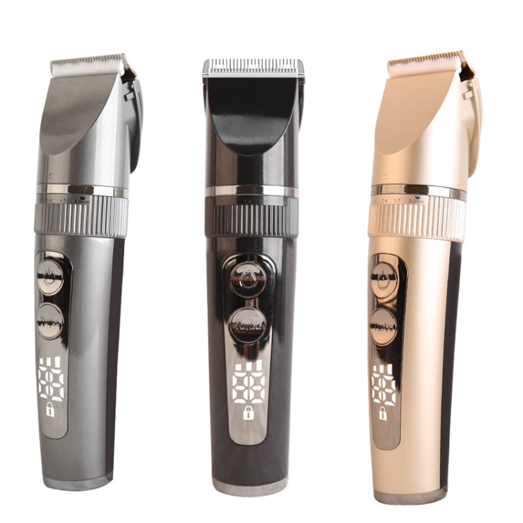 BF-868 LCD Digital Display Electric Hair Clipper Baby Children Adult Electric Hair Clipper Set(Gold)
