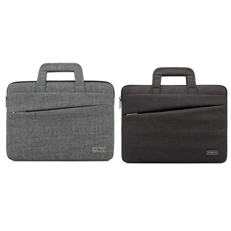YOBAN Y-923-1 Casual Laptop Bag Water-resistant Tablet Business Bag, Size: 14 inch(Dark Gray)