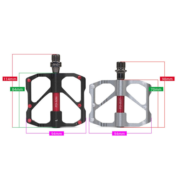 1 Pair PROMEND Mountain Bike Road Bike Bicycle Aluminum Pedals(PD-M86 Titanium) - free shipping - PMC Jewellery - Order now!